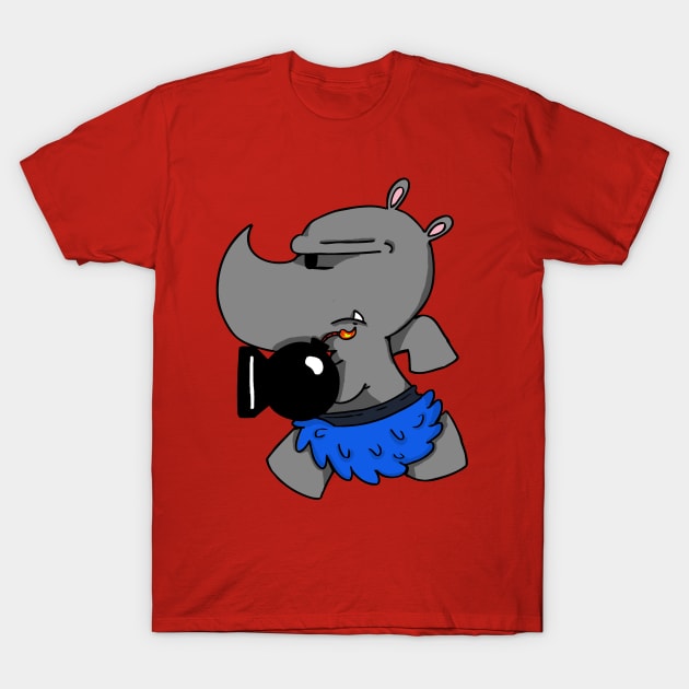 Rhino-Blasty T-Shirt by jerryfleming